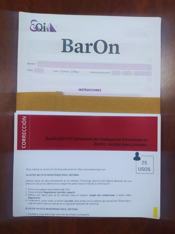 BARON. Inventario de Inteligencia Emocional de BarOn: versión para jóvenes. EQ-i:YV (b) - Imagen 2